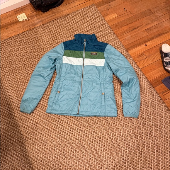 L.L. Bean Teal and Green Quilted Jacket Women’s Size XS - Picture 3 of 5